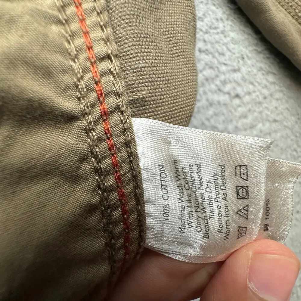 Eddie Bauer Field Canvas Jacket Mens Large Cotton Work Pockets Collared